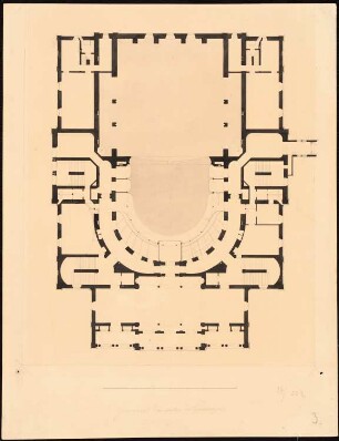 Theater, Karlsruhe: Grundriss 1.Logenrang