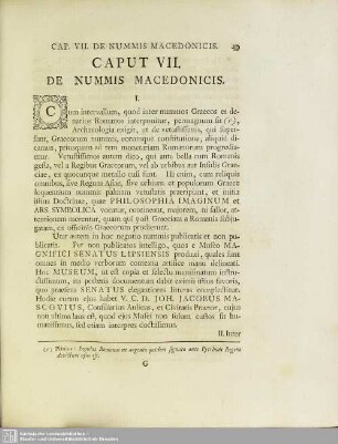 Caput VII. De Nummis Macedonicis