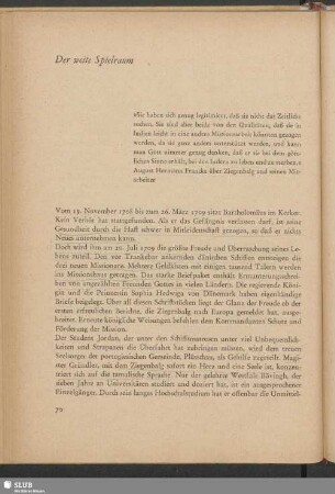 Der weite Spielraum