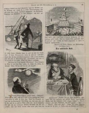 "Briefe aus St. Petersburg von Rentier Dionysius Bitterle aus Munderkingen an der Donau an seinen Vetter im Schwabenlande" Künstler/Autor "Die nahrhafte Kost"
