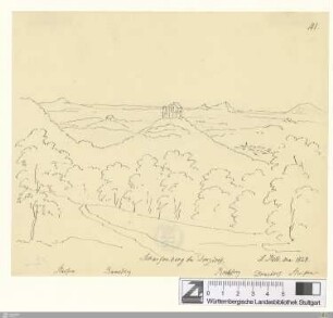 Scharfenberg bei Donzdorf : Staufen, Ramsberg, Rechberg, Donzdorf, Stuifen; Mai 1828
