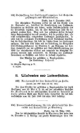 Promotions-Ordnung für die philosophische Facultät der Universität zu Marburg : [II. Akademien und Universitäten]