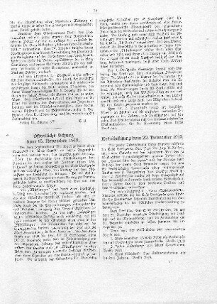 Arbeitssitzung vom 22. November 1919
