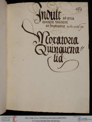 Formulare für Indulte und Moratoria