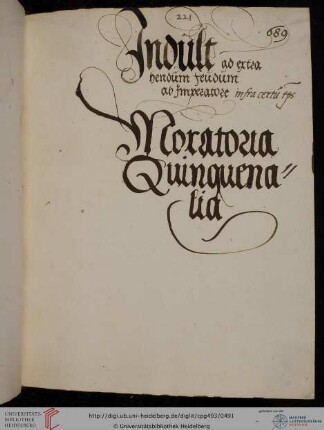 Formulare für Indulte und Moratoria
