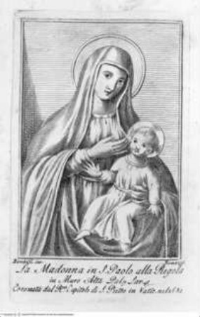 Raccolta delle Immagini della Beatissima Vergine ..., 3. Band, Tafel S. 109: Madonna delle Grazie in S. Paolo alla Regola