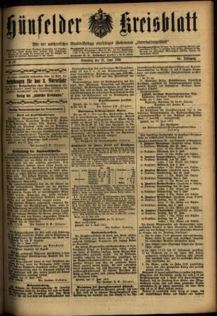 Ausgabe vom Samstag, den 21. Juni 1919.