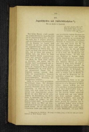 Jugendschriften und Schülerbibliotheken