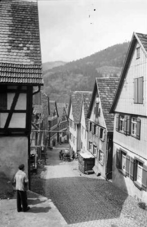 Schiltach: Gasse zum Marktplatz, von oben