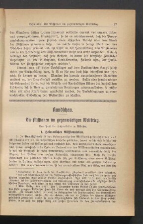 Die Missionen im gegenwärtigen Weltkrieg