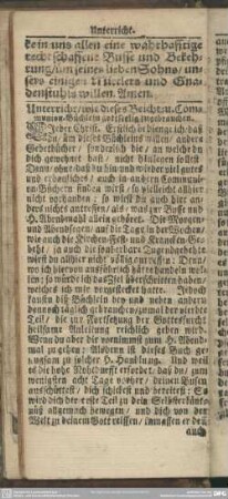 Unterricht, wie dieses Beicht- u. Communion-Büchlein gottseelig zugebrauchen