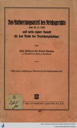 Vorderdeckel.