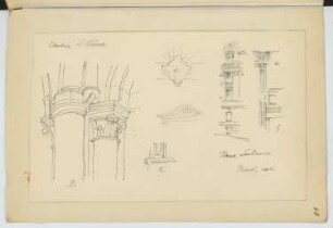 St. Pierre, Chartres: Details (aus: Skizzen- und Fotoalbum 10)