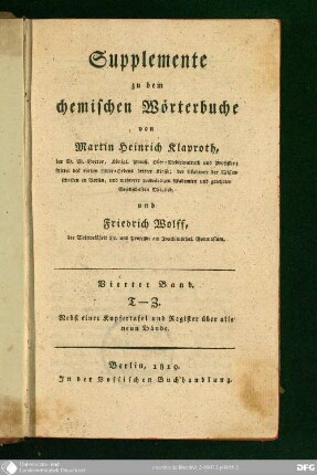 Suppl. 4: Chemisches Wörterbuch