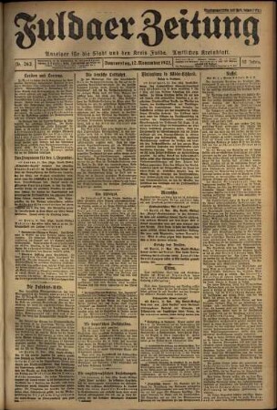 Ausgabe vom Donnerstag, den 12. November 1925.