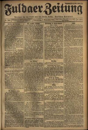 Ausgabe vom Donnerstag, den 12. November 1925.