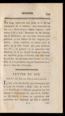 Lettre Du Roi.