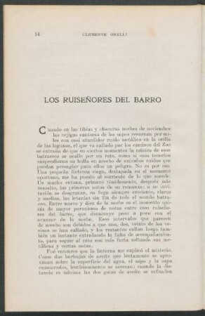 Los ruiseñores del barro