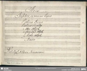 Adriano in Siria. Excerpts - Mus.1-F-49,12-1 : S, orch, b