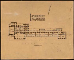 Landgericht, Halberstadt: Grundriss 1.OG 1:250