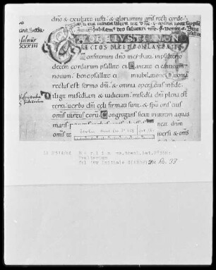 Psalter aus Werden — Initiale G (aude), Folio 18verso