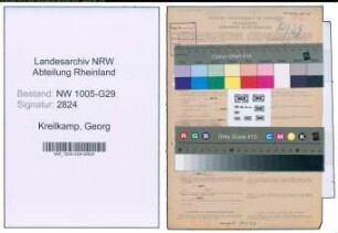Entnazifizierung Georg Kreilkamp , geb. 03.04.1915 (Bahninspektor)