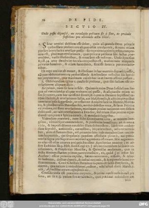 Sectio IV. Unde possit dignosci, an revelatio privata sit à Deo, ac proinde sufficiens pro eliciendo actu Fidei.