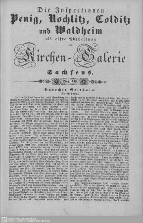 Parochie Geithain (Fortsetzung) : 10. Lieferung
