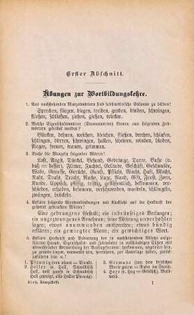 Übungsstoffe für den Unterricht in der deutschen Sprachlehre : Aufgabenbuch für die Oberklasse der Volksschule