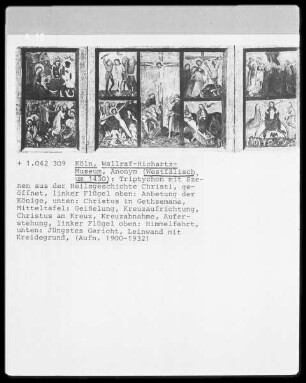 Triptychon mit Darstellungen aus dem Leben Christi