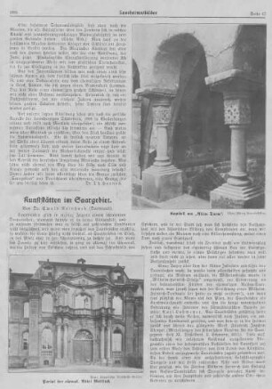 Kunststätten im Saargebiet.
