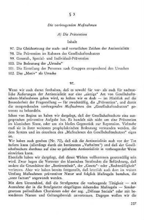 § 3: Die vorbeugenden Maßnahmen