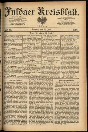 Ausgabe vom Dienstag, den 30. Juli 1901.