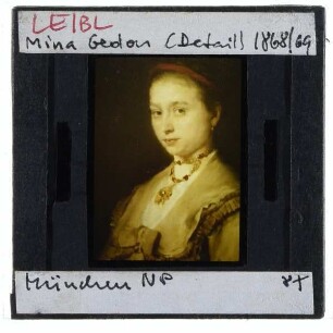 Leibl, Porträt Mina Gedon : Detail