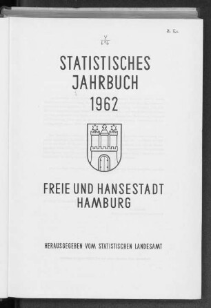 1962: Statistisches Jahrbuch