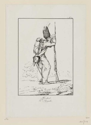 Fusilier garde royale, Blatt 20 der Folge "Französische Militärkostüme"