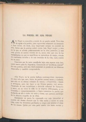 La poesía de Ada Negri