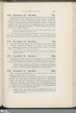 1001. 1792, Dezember 28. Dresden