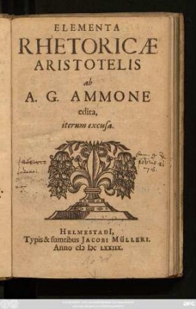 Elementa Rhetoricae Aristotelis