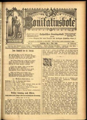 Erste Ausgabe vom Sonntag, den 03. Mai 1903.