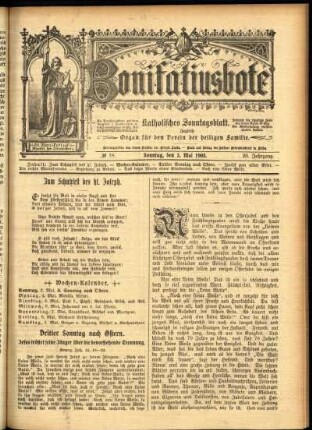 Erste Ausgabe vom Sonntag, den 03. Mai 1903.