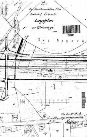 Erbach (Württ): Nebengebäude Gleiswaage Lageplan