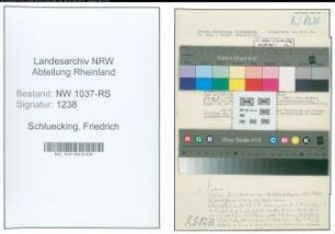 Entnazifizierung Friedrich Schluecking , geb. 00.00.0000 ()