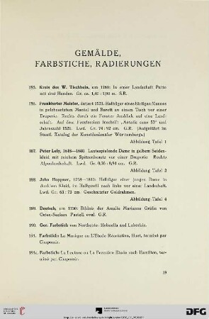 Gemälde, Farbstiche, Radierungen (Nr. 185-231)