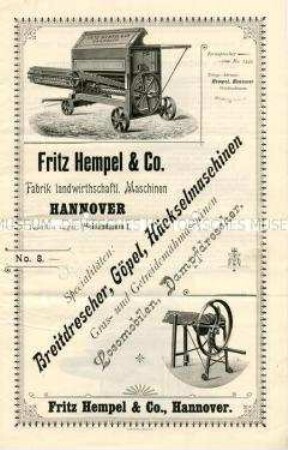 Breitdreschmaschinen, Göpel und Häckselmaschinen