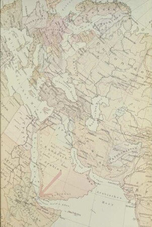 Kartenmaterial für Diavorträge. Reproduktion aus einem Atlas. Europa und Vorderasien
