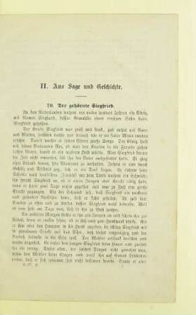 II. Aus Sage und Geschichte
