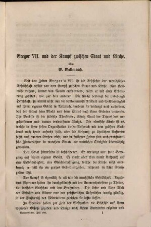 Monatsblätter für innere Zeitgeschichte : Studien d. deutschen Gegenwart für d. socialen u. religiösen Frieden d. Zukunft, 30. 1867