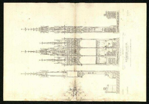 Gross-Comburg. Kirche, Längenansicht etc.