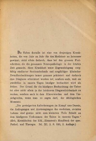 Ueber eine seltenere Complication der Tabes dorsalis : Inaug.-Diss.